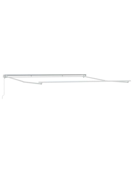 Tenda da Sole Manuale Bianco 4 × 3,5 m Metallo