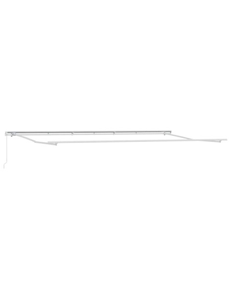 Tenda da Sole Manuale Bianco 6 × 3,5 m Metallo