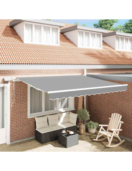 Tenda da Sole con Manuale Bianco 3 x 2,5 m Metallo