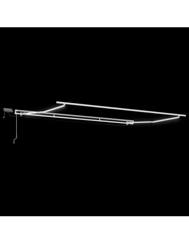 Tenda da Sole con Manuale Bianco 4 × 3 m Metallo