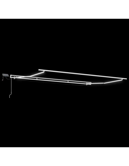 Tenda da Sole con Bianco 4,5 × 3 m Metallo
