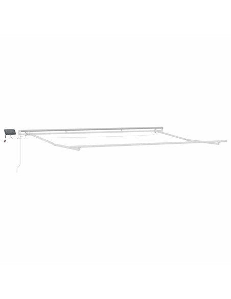 Tenda da Sole Manuale Bianco 5 x 3 m Metallo
