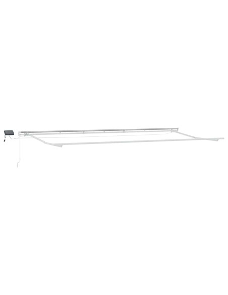 Tenda da Sole con Manuale Bianco 6 × 3,5 m Metallo