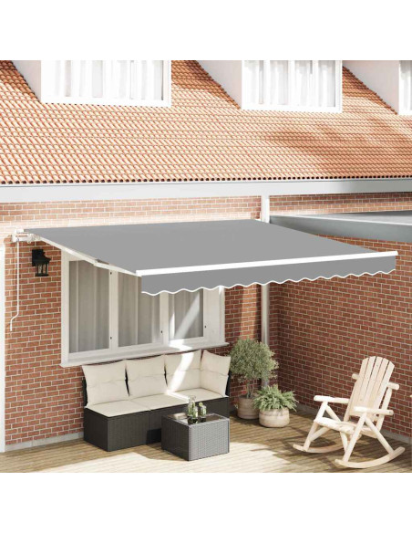 Tenda da Sole Manuale Bianco 3 x 2,5 m Metallo