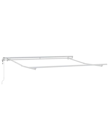 Tenda da Sole Manuale Bianco 3 x 2,5 m Metallo