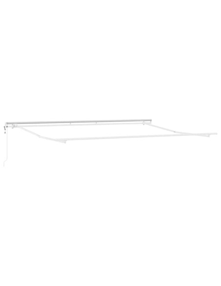 Tenda da Sole Manuale Bianco 4,5 × 3 m Metallo