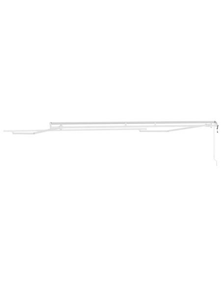 Tenda da Sole Manuale Bianco 4,5 × 3 m Metallo