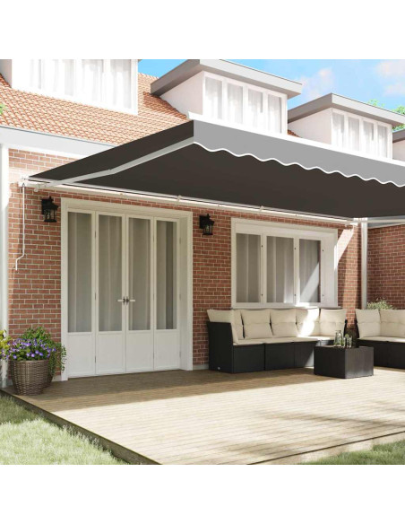 Tenda da Sole Manuale Bianco 6 x 3 m Metallo
