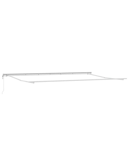 Tenda da Sole Manuale Bianco 6 x 3 m Metallo