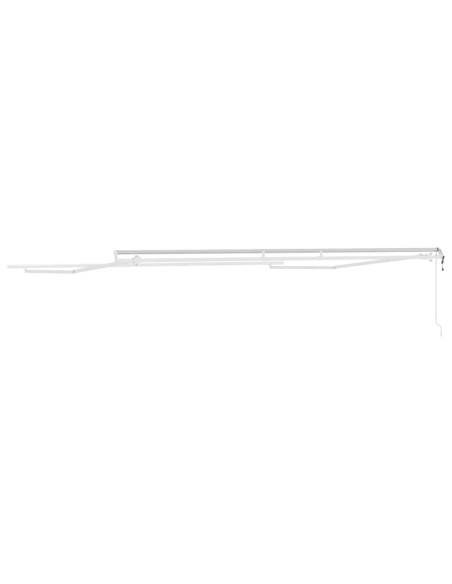 Tenda da Sole Manuale Bianco 5 × 3,5 m Metallo