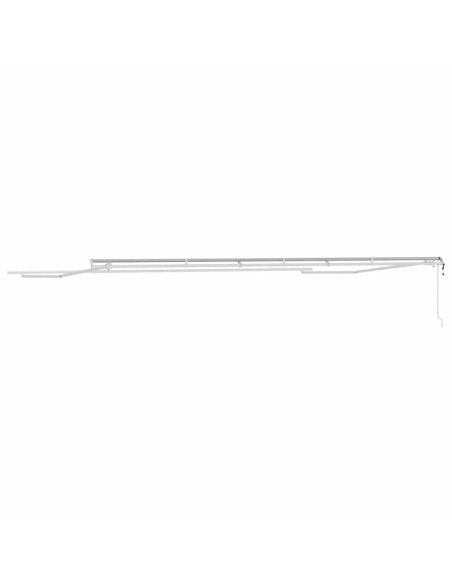 Tenda da Sole Manuale Bianco 6 × 3,5 m Metallo