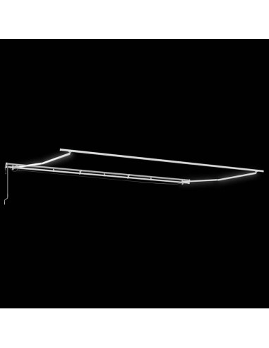 Tenda da Sole con Manuale Bianco 6 x 3 m Metallo