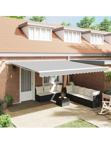 Tenda da Sole Bianco 5 × 3,5 m Metallo