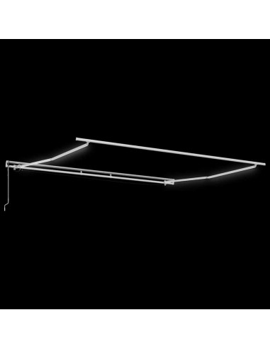 Tenda da Sole Bianco 5 × 3,5 m Metallo