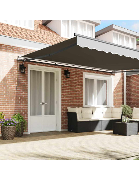 Tenda da Sole Manuale Antracite 5 x 3 m Metallo