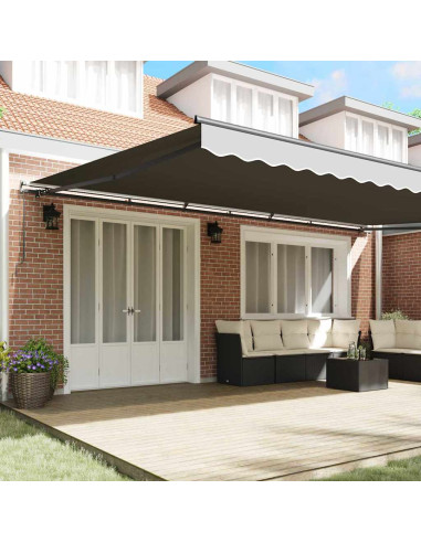 Tenda da Sole Manuale Antracite 6 x 3 m Metallo