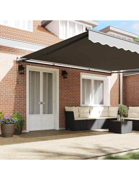 Tenda da Sole Manuale Antracite 4 × 3,5 m Metallo