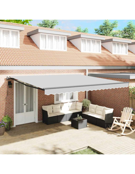 Tenda da Sole Manuale Antracite 5 × 3,5 m Metallo