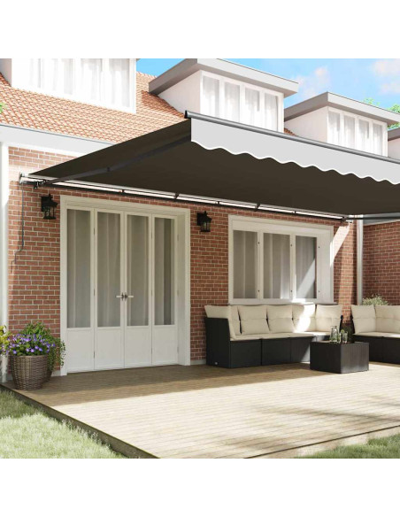 Tenda da Sole Manuale Antracite 6 × 3,5 m Metallo