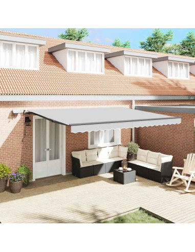 Tenda da Sole con Manuale Antracite 5 x 3 m Metallo