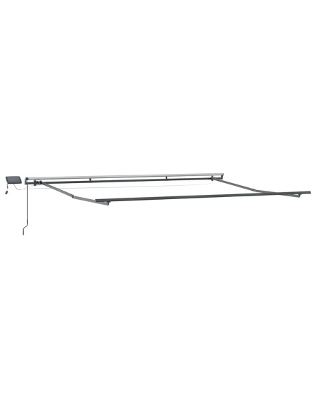 Tenda da Sole con Manuale Antracite 5 x 3 m Metallo