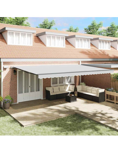 Tenda da Sole con Manuale Antracite 6 x 3 m Metallo