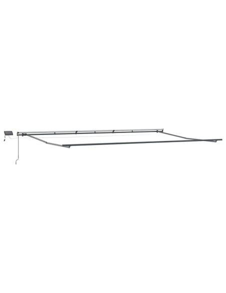 Tenda da Sole con Manuale Antracite 6 × 3,5 m Metallo