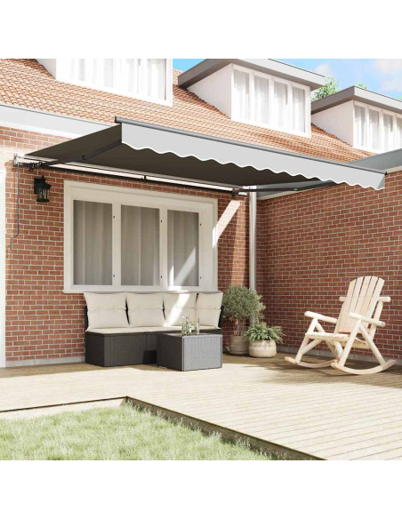 Tenda da Sole Manuale Antracite 3 x 2,5 m Metallo