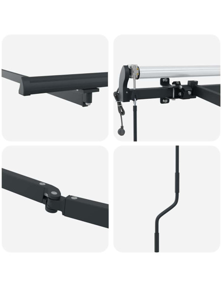 Tenda da Sole Manuale Antracite 4 × 3 m Metallo