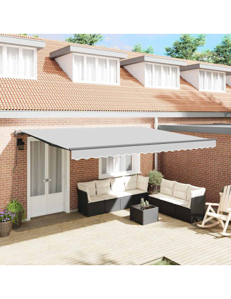 Tenda da Sole Manuale Antracite 4 × 3 m Metallo