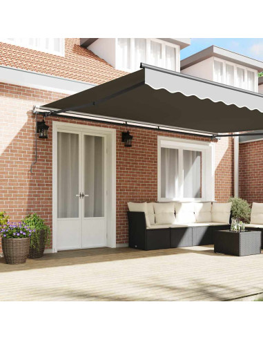 Tenda da Sole Manuale Antracite 4 × 3 m Metallo