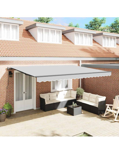 Tenda da Sole Manuale Antracite 5 x 3 m Metallo