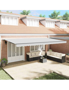 Tenda da Sole Manuale Antracite 6 x 3 m Metallo 2