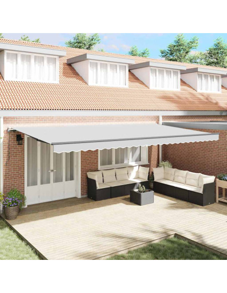 Tenda da Sole Manuale Antracite 6 x 3 m Metallo