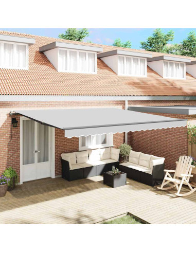 Tenda da Sole Manuale Antracite 4 × 3,5 m Metallo