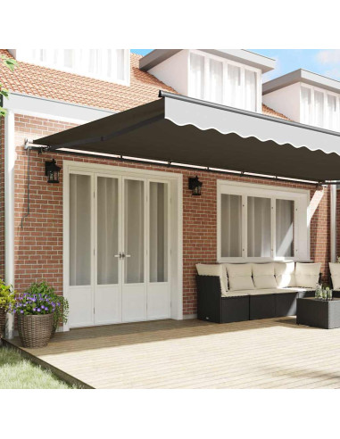 Tenda da Sole Antracite 6 × 3,5 m Metallo