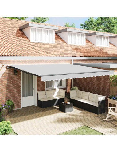 Tenda da Sole con Antracite 4 × 3,5 m Metallo