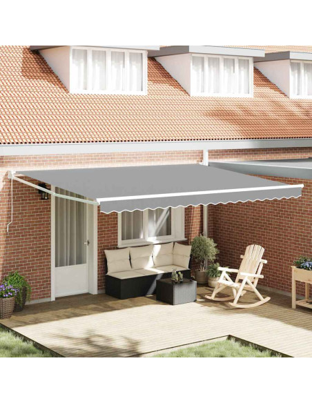 Tenda da Sole Bianco 4 × 3 m Metallo