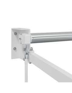 Tenda da Sole Bianco 4,5 × 3 m Metallo 2