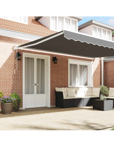 Tenda da Sole Bianco 4,5 × 3 m Metallo