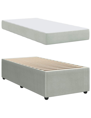 Struttura del letto Grigio chiaro 80 x 200 cm Tessuto