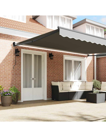 Tenda da Sole Antracite 5 x 3 m Metallo