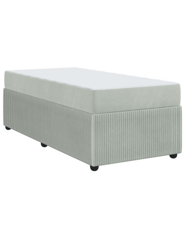 Struttura del letto Grigio chiaro 80 x 200 cm Tessuto