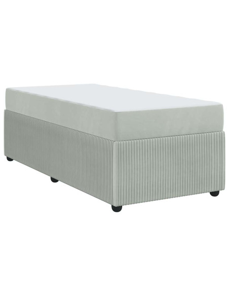 Struttura del letto Grigio chiaro 80 x 200 cm Tessuto