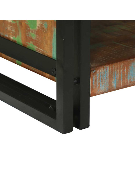 Tavolino da salotto 120 x 50 x 38 cm legno massello di riciclo