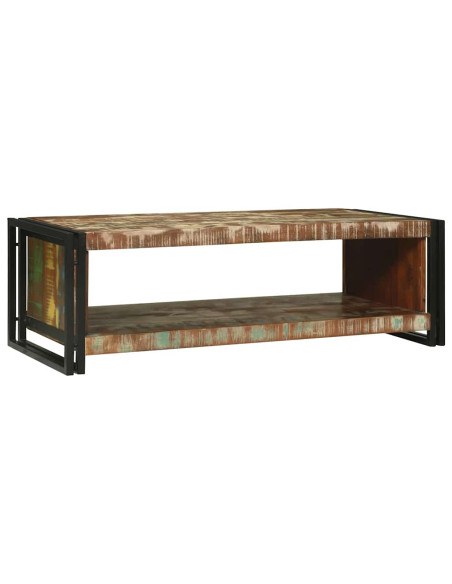 Tavolino da salotto 120 x 50 x 38 cm legno massello di riciclo