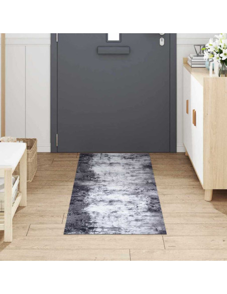 Tappeto da Cucina Grigio 180 x 60 cm Velluto