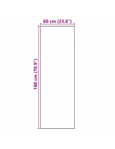 Tappeto da Cucina Grigio 180 x 60 cm Velluto