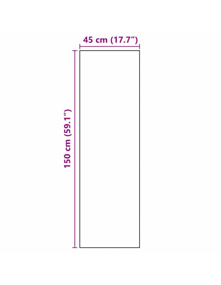 Tappeto da Cucina Grigio 150 x 45 cm Velluto