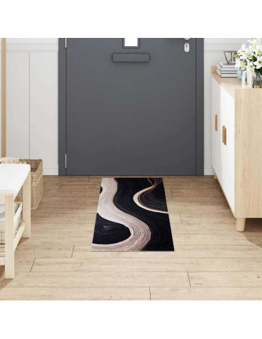 Tappeto da Cucina Nero 150 x 45 cm Velluto